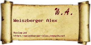 Weiszberger Alex névjegykártya